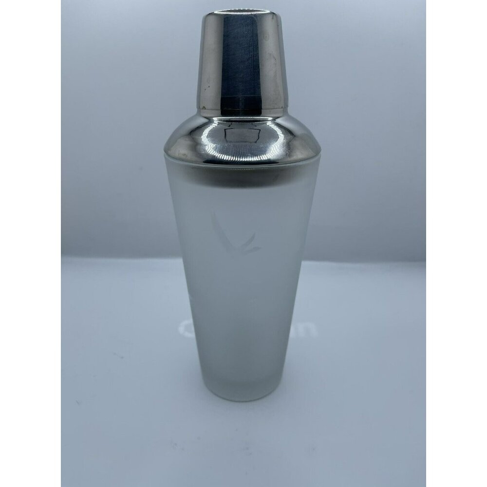 Grey Goose Vodka Martini Cocktail Shaker Mixer Frosted Glass With Lid. Excellent